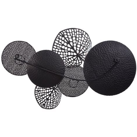 Modern Contemporary Round Metal Wall Art Decoration Multicolour Rhodium