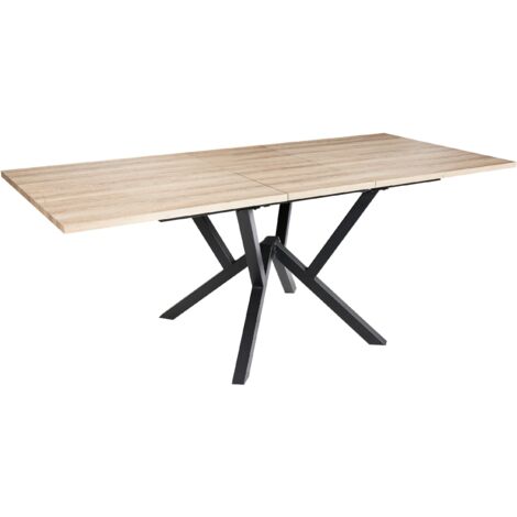 Extending Dining Table ANSELL Light Brown 160/200 cm 90 cm (1/5)
