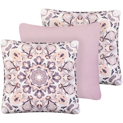 Set of 3 Outdoor Cushions SAMMIT Oriental Pattern 45 x 45 cm Multicolour (1/5)