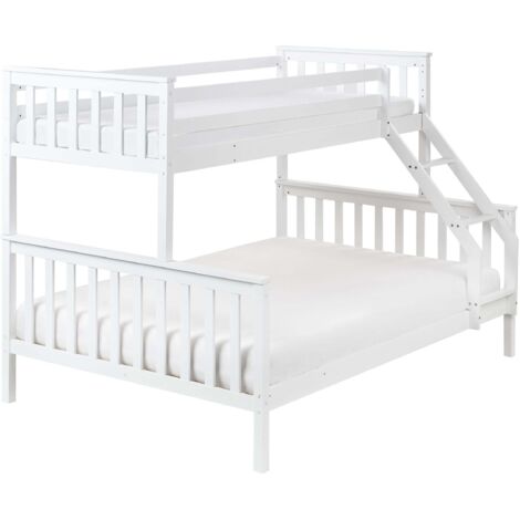 Bunk Bed Pine Wood BIERNE 90/140 x 200 cm White (1/5)