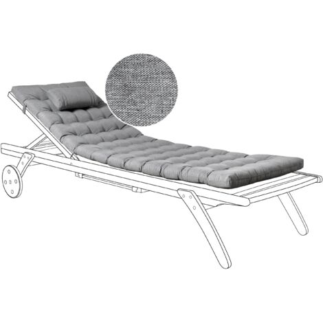 Sun Lounger Pad Cushion CESANA PREMIUM Grey Melange (1/5)