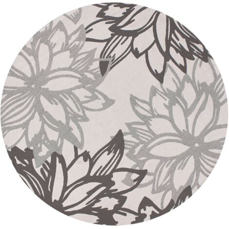 Outdoor Rug SOLAPUR Grey ø 120 cm (1/5)