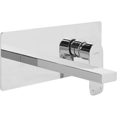 Wall Mounted Basin Mixer Tap DICHATO Brass Silver (1/5)
