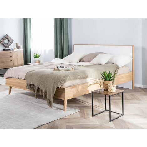 Light wood king size bed deals frame