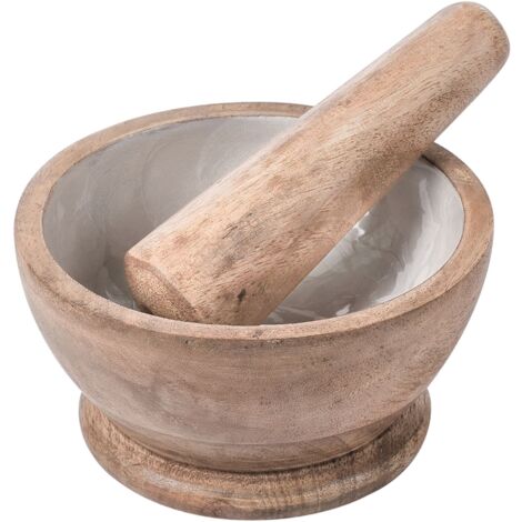 Mortar and Pestle QENA Mango Wood Brown/ White (1/5)