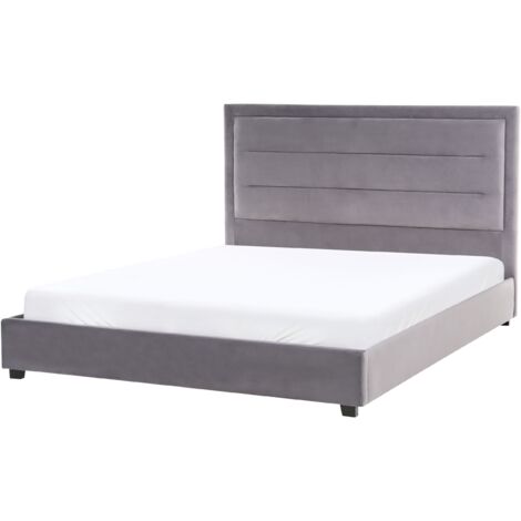 Bed Velvet ROUEN 160 x 200 cm (EU King Size) Dark Grey (1/5)