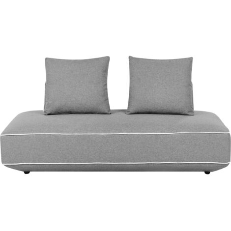 Chaise Longue SEILLANS Fabric Dark Grey