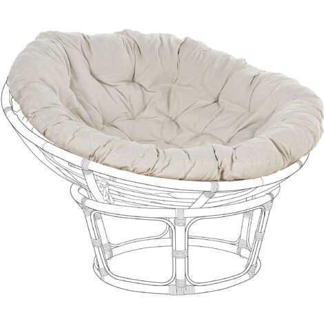 Garden Chair Cushion SALVO/ ORVIETO 127 x 127 cm Light Beige (1/5)