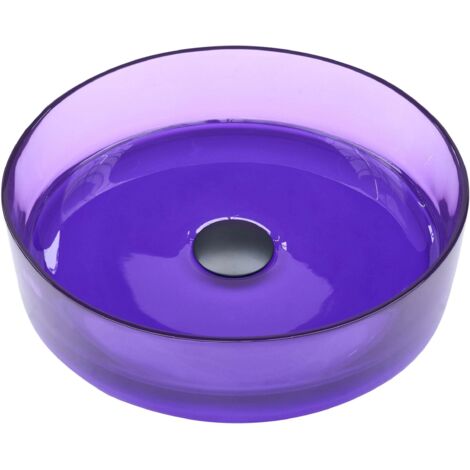 Countertop Basin TOLOSA ⌀ 360 mm Solid Surface Purple
