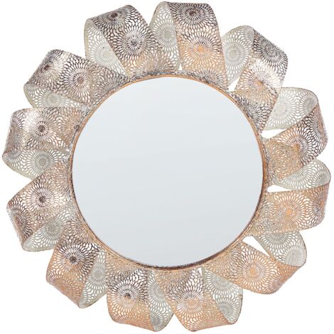 Wall Mirror MANGALORE 54 cm 54 cm Metal White