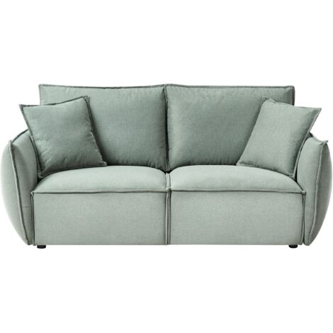 Sofa 3 Seater KUNES Fabric Light Green