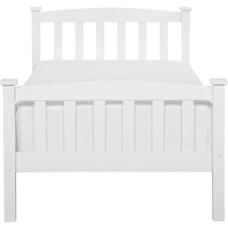 Bed Pine Wood GIVERNY 90 x 200 cm (EU Single) White