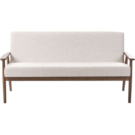Sofa 3 Seater ESRUM Fabric Dark Brown/ Beige (1/5)