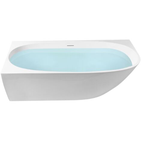 Corner Bath PARNAIBA Right Hand 1700 x 800 mm White