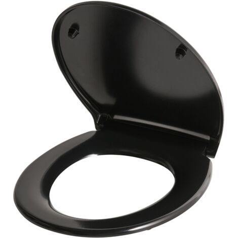 Toilet Seat PAPURI Soft Close Duroplast Black (1/5)