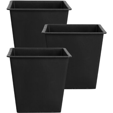 Self-Watering Plant Flower Pots Set of 3 Indoor Outdoor Square 42x42x38cm Balzo