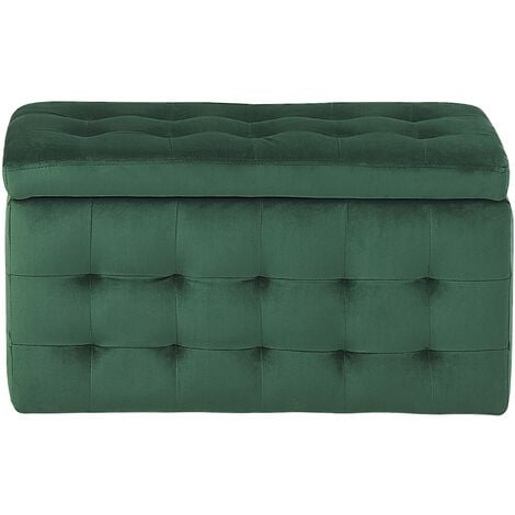 Emerald green deals ottoman with storage