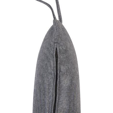 Boho Grey Rattan Hanging Chair no Stand Indoor-Outdoor Wicker Egg Shape Tollo