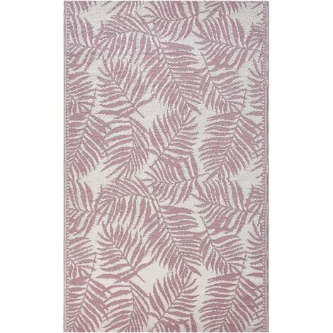 Pink Rug Pattern Landscape Outdoor Rug KOTA Pink 120 x 180 cm Reversible