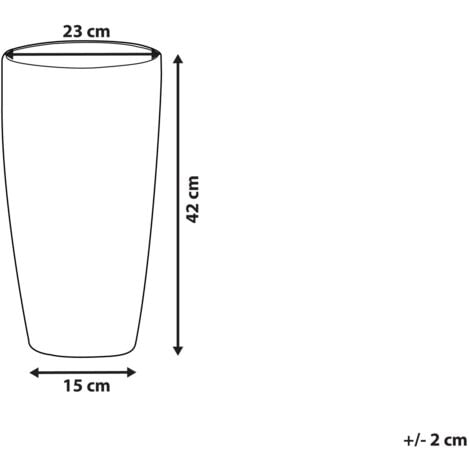 Outdoor Indoor Plant Flower Pot Tall Round 32 cm Marble Effect Limenari