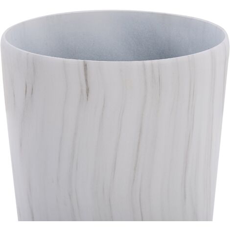 Outdoor Indoor Plant Flower Pot Tall Round 32 cm Marble Effect Limenari