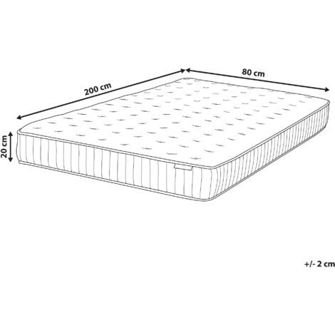 EU Small Single Size Pocket Sprung Mattress 2ft6 Medium Firm with Latex Dream