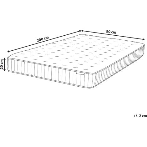 EU Single Size Pocket Sprung Mattress 3ft Firm with Latex Dream