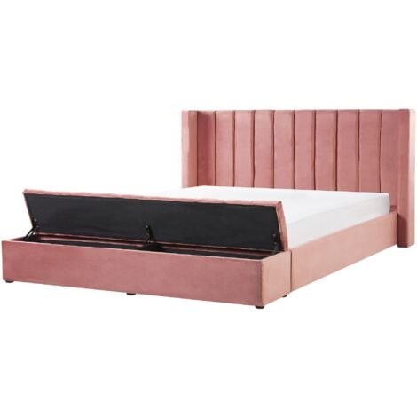Velvet Eu Super King Size Bed Frame, King Headboard Storage Bench