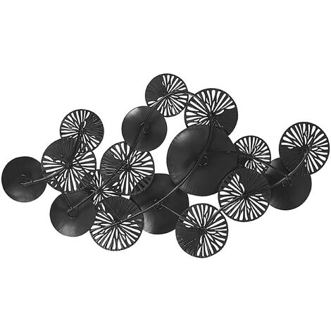 Modern Industrial Wall Decor Accent Piece Round Metal Copper and Gold Osmium