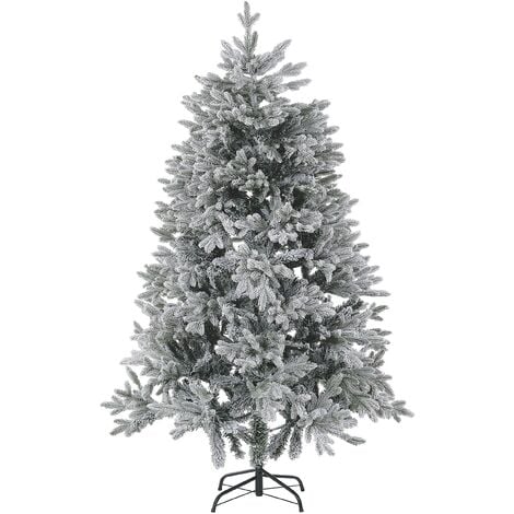 Artificial Christmas Tree Scandinavian Style Snowed PVC 180cm White Foraker - White