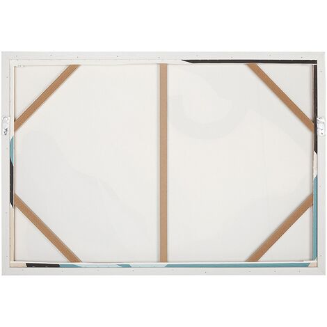 Framed Canvas Wall Art Print 93 x 63 cm MDF Frame Abstract Multicolour Fornea