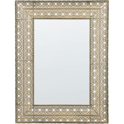 Wall Mirror DEHRADUN 69 cm 90 cm Metal Gold