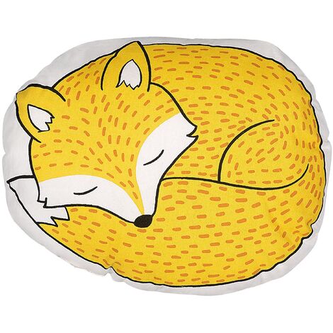 Kids Cushion Sleeping Fox Shaped Pillow Soft Toy Yellow Dhanbad