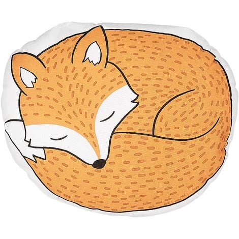Kids Cushion Sleeping Fox Shaped Pillow Soft Toy Orange Dhanbad
