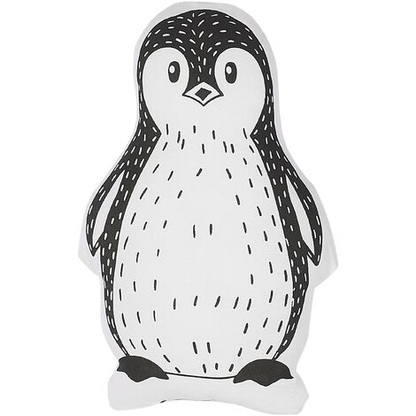 Kids Cushion Penguin Shaped Pillow Soft Toy Black and White Hajdarabad