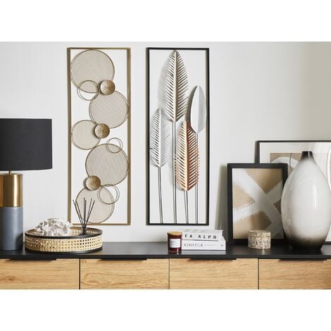 Modern Decorative Wall Art Deco Accent Piece Gold Tungsten