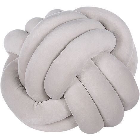 Modern Velvet Decorative Knot Cushion Grey 30 x 30 cm Malni - Grey
