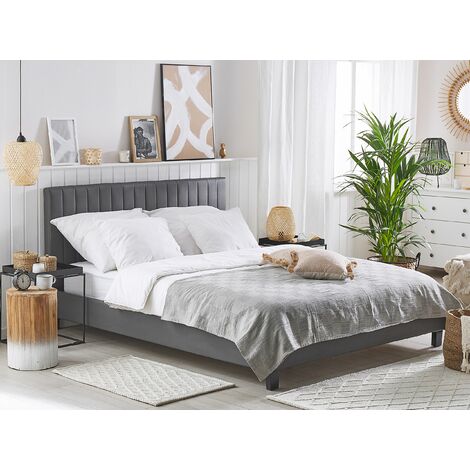 Grey leather 2024 headboard king