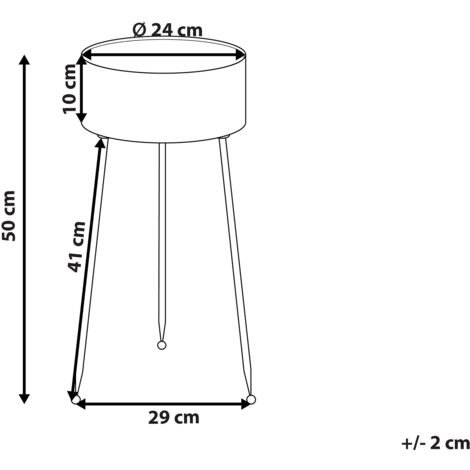 Plant Stand Indoor Outdoor Flower Pot 29 x 26 x 50 cm Metal Black Leika