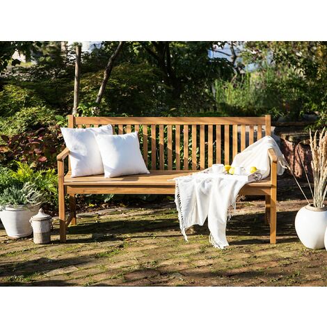 Rustic Garden Bench Acacia Wood 180 cm Outdoor Patio Vivara
