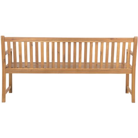 Rustic Garden Bench Acacia Wood 180 cm Outdoor Patio Vivara
