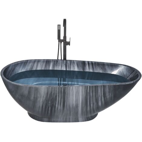 Freestanding Bathtub RIOJA 1700 x 800 mm Black Marble (1/5)