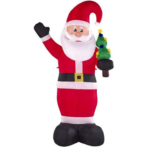 Outdoor LED Christmas Inflatable Figure Santa Claus Self-Inflatable Red Ivalo