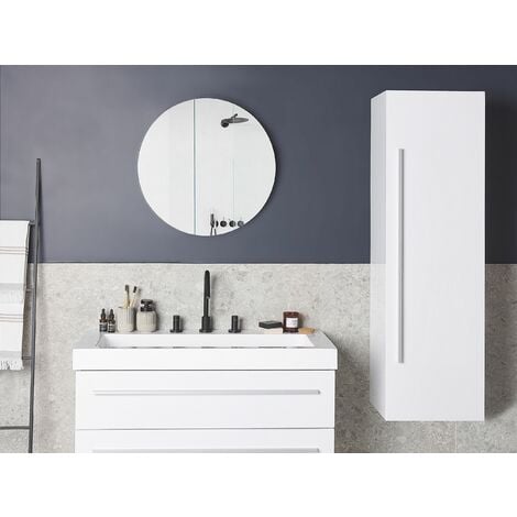 Modern Wooden Wall-Mounted Cabinet White Bathroom Storage Mataro