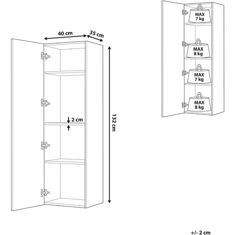 Modern Wooden Wall-Mounted Cabinet White Bathroom Storage Mataro
