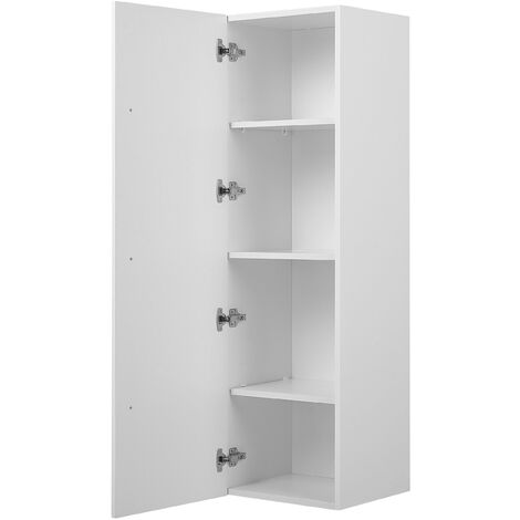 Modern Wooden Wall-Mounted Cabinet White Bathroom Storage Mataro