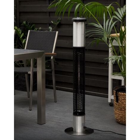 Modern Outdoor Garden Electric Heather Freestanding Aluminium Vezuvio Tall