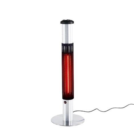Modern Outdoor Garden Electric Heather Freestanding Aluminium Vezuvio Tall