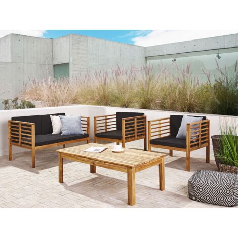 Wood conversation deals patio set