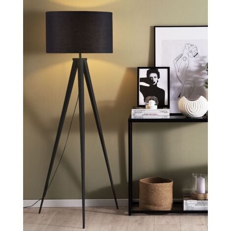 Tripod floor deals lamp black legs